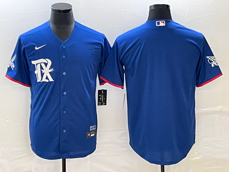 Men's Texas Rangers Royal Blank Jersey