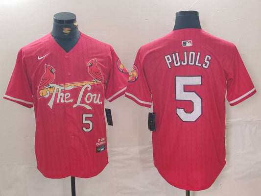 Men's St. Louis Cardinals Albert Pujols #5 Red 2024 City Connect Limited Jersey