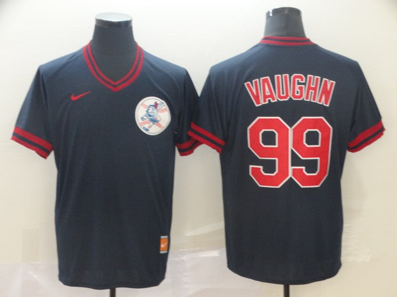 Men's Cleveland Guardians Rick Vaughn #99 Navy Team Jersey