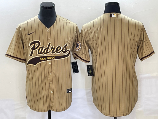 Men's San Diego Padres Tan Blank Jersey Joint Edition