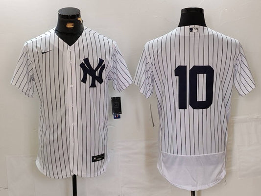 Men's New York Yankees Phil Rizzuto #10 White Name Jersey