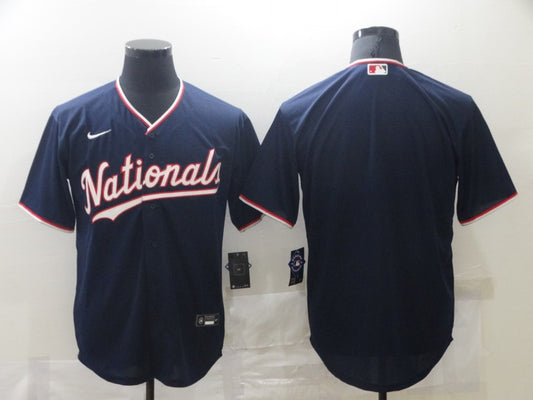 Men's Washington Nationals Navy Alternate Blank Jersey